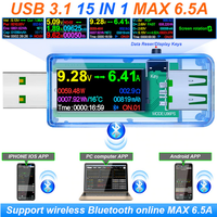 เครื่องวัดไฟ USB เชื่อมต่อบลูทูธ รุ่น U96CB - ฟ้า
