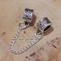 ลายดอกไม้ สีเงินโบราณ