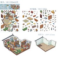 ชุดสติกเกอร์สร้างฉาก 3D : Alley Bookstore (แถมแหนบคีบพลาสติก)