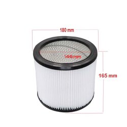 HF0022 ไส้กรองฝุ่น ขนาด 180*165 มม. ID 146 มม.ไส้กรองสำหรับเครื่องดูดฝุ่น ไส้กรองทรงกระบอก กว้าง 16.5 ซม. ยาว 16.5 ซม. สูง 18.0 ซม.