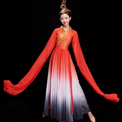 ชุดฟ้อนรำสตรีจีนแบบโบราณ 古典舞演出服女 Chinese Women Classical Dance Dress