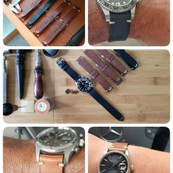 (สินค้าในรูปหมดสามารถสั่งตัดได้) Zahalee HandCraft สายนาฬิกาหนังแท้ทำจากหนังItalyแท้ สำหรับนาฬิกา Rolex Omega