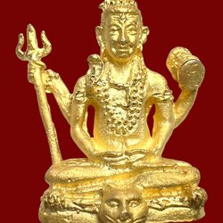 พระศิวะลอยองค์ (เนื้อสัมฤทธิ์, ชุบทอง) Shiva statue (Bronze, Gold cover) SKU-02713
