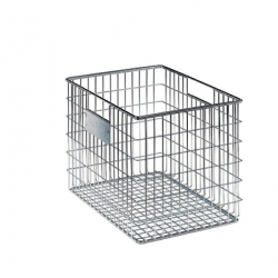 ตะกร้าสี่เหลี่ยมสแตนเลส 8x8x8 นิ้ว