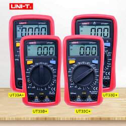 ปาล์มมัลติมิเตอร์ดิจิตอล UNI-T สี่รุ่น UT33A+/UT33B+/UT33C+/UT33D+ Palm Size Digital Multimeters Professional Electrical Handheld Ammeter Multitester With Backlight Data Hold