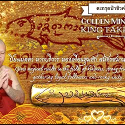 ตะกรุดพญาป๋าซิวคำ Golden Minnow King Takrud. SKU-02846
