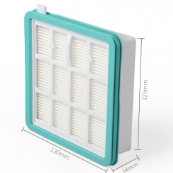 HF0013 HEPA Filter แผงกรองฝุ่น ขนาดภายนอก 130x125x33 มม. + ฟองน้ำ หนา 0.5 ซม.