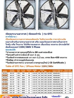 พัดลมโรงงาน เหมาะสำหรับการใช้งานระบายอากาศในฟาร์ม (Agricultural Farm Fan)