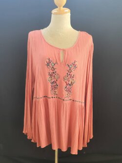 FF02636 เสื้อแฟชั่น สีโอรสหม่น Derek heart อก free-48 นิ้ว