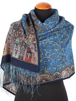 ผ้าพันคอ/คลุมไหล่ขนสัตว์รัสเซียแท้พิมพ์ลาย (100% Wool Shawls) : From Russia With Love (150 x 60 cm.)