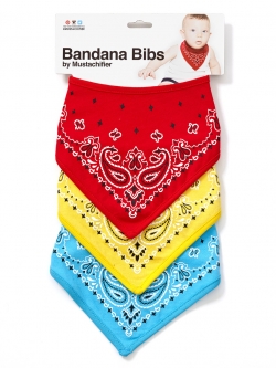 BANDANA BIBS (RED/YELLOW/BLUE)