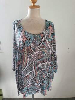 FF05853 เสื้อแฟชั่น สาวอวบ ไซส์ใหญ่ มือสอง ลายสวยๆ อก free-76 นิ้ว