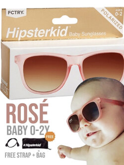 Hipsterkid Rosé Sunglasses Age 0-2 แว่นกันแดดเด็กสีโรเซ่ (Logo-H)