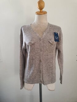 FF05871 ของใหม่ เสื้อคลุมนิตติ้ง สีเทา Ailce อก 38-40 นิ้ว