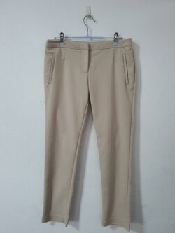 FF06533 กางเกงผ้า สีเบจ มือสอง แบรนด์ห้าง ESPADA เอว 30 นิ้ว