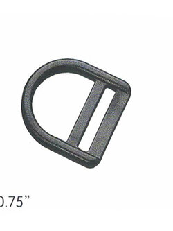 ห่วงตัว D พลาสติก ขนาด 2.0 ซม. (6หุน) (บรรจุ 5 ตัว-1000 ตัว)