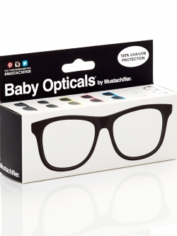 Mustachifier Black UV Glasses Age 0-2 แว่นเนิร์ดเด็กสีดำ