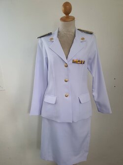 ขายแล้ว FF05395 ชุดปกติขาว ครบชุดพร้อมเครื่องแบบ กระทรวงคมนาคม