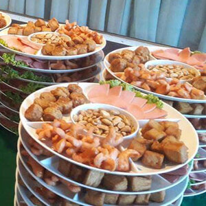 ร้านรับจัดเลี้ยงนอกสถานที่บุฟเฟ่ต์ ค๊อกเทล โต๊ะจีน โต๊ะไทย