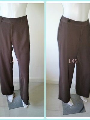 FF01320-กางเกงผ้า สีน้ำตาล แบรนด์ มือสอง C-G เอว 27 นิ้ว