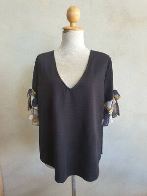 FF05068 เสื้อผ้ามือสอง สาวอวบ พลัสไซส์ สีดำ แบรนด์ 7 AVENUE อก 44-48 นิ้ว