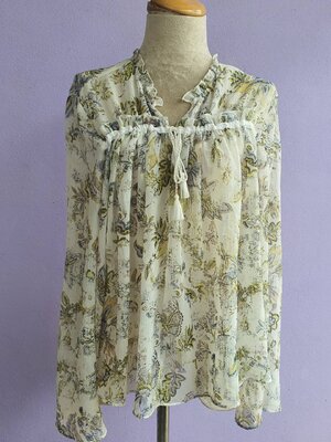 หมดค่ะ FF03520 เสื้อแฟชั่น ชีฟอง มือสอง แบรนด์ A.N.A A NEW APPROACH อก FREE