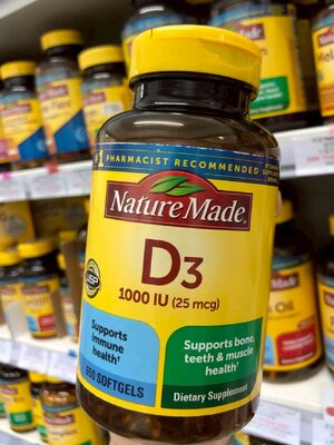 Nature Made Vitamin D3 25Mcg (1000 Iu ) 650 Softgels