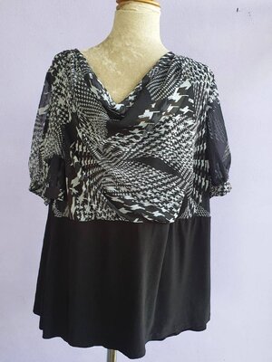 FF03308 เสื้อเปิดไหล่ สีดำ มือสอง แบรนด์ worthington woman อก free-50 นิ้ว