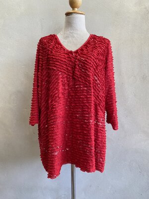 FF04855 เสือผ้ามือสอง สีแดง แบรนด์