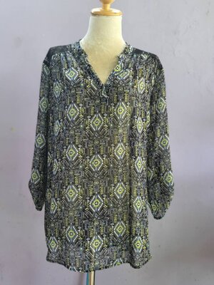 FF02598 เสื้อแฟชั่น ชีฟองมือสอง NO BOUNDARIES อก free-45 นิ้ว