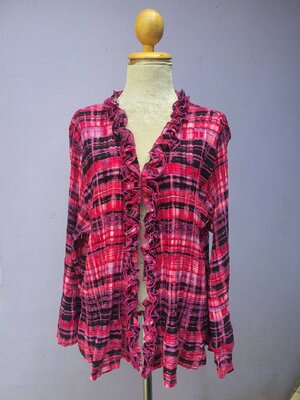 FF03647 เสื้อคลุม อัดพลีท มือสอง แบรนด์ TANJAY อก free