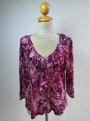 หมดคะ FF04189 เสื้อผ้ามือสอง สีชมพูบานเย็น แบรนด์ ELEMENTZ อก 42-46 นิ้ว