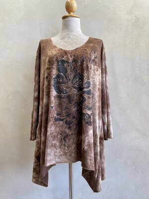 FF04853 เสื้อผ้ามือสอง แบรนด์ สีน้ำตาล