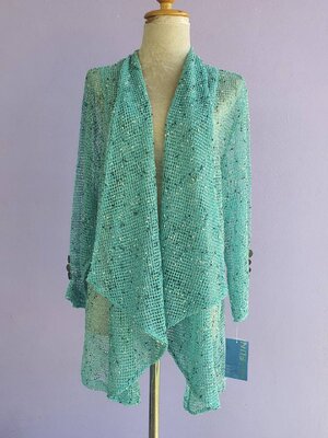 FF03025 เสื้อคลุม แฟชั่น สีฟ้า แบรนด์ Lulu-b อก free