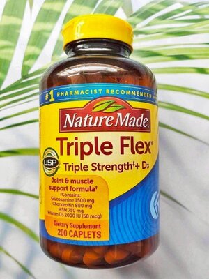 Nature Made Triple Flex Triple Strength + D3, 200 Caplets