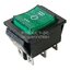 KCD4 สวิตช์กระดก ON-OFF-ON (I-O-II) 6 ขา สีเขียวมีไฟ 16A 250V AC