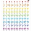 โปสเตอร์สี่สีอักษรเกาหลีตัวเลขและการนับ 베스트]소리 나는 벽그림 - 숫자 Color Korean Language Poster-Numbers