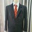 Suit0015 เสื้อสูท นำเข้า มือสอง สีดำลายตาราง STUDIO UOMO อก 40 นิ้ว