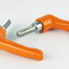 มือจับปรับระดับ เกลียวแสตนเลส M8 X 40 สีส้ม Stainlesss Steel Clamping Handle Tension Levers ,Solid Adjustable Handle