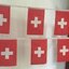 ธงชาติสวิตเซอร์แลนด์ (ธงราวสวิตเซอร์แลนด์) Switzerland Flag String Flag Hanging Flag Small Flag Decoration ธงชาติประเทศสวิตเซอร์แลนด์ ธงราวสวิตเซอร์แลนด์ สำหรับประดับตกแต่งในงาน ตกแต่งสถานที่ ราคาถูก