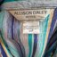 FF04383 เสื้อผ้ามือสอง ลายทางสีฟ้า Allison daley อก 44 นิ้ว