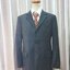 SUIT C0017 เสื้อสูท มือสอง สีดำลาย sieg อก 40 นิ้ว