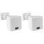 Dayton Audio SAT3WB 3" Cube Speaker Pair Black / White
