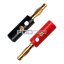 (แพค 1 คู่) บานาน่าปลั๊ค Banana Plug ตัวผู้สีดำ-แดง ด้ามพลาสติคแกนทอง แบบขันสกรู