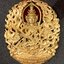 เหรียญท้าวเวสสุวรรณจาตุมหาราชิกา รุ่นปาฏิหารณ์ประทานพร หลวงปู่จันทร์ วัดน้ำแป้งวนาราม จ.พะเยา เนื้อบรอนส์เหลือง