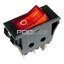 KCD3 สวิตช์กระดก ON-OFF ใหญ่ 4 ขา I-O สีแดงมีไฟ 15A 250V AC และฝาครอบกันน้ำ