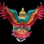 พญาครุฑ รุ่นเศรษฐีทันใจ หลวงพ่อหวั่น วัดคลองคูณ จ.พิจิตร เนื้อสัมฤทธิ์ชุบเงิน ลงยาไตรลักษณ์