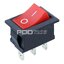 KCD1 สวิตช์กระดก ON-OFF เล็ก 3 ขา สีแดง Rocker Switch 3 Pin l-O 6A 250V AC