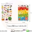 โปสเตอร์สี่สีอักษรเกาหลี-ผักผลไม้ 소리나는 벽그림 과일 채소 Color Korean Language Poster-Vegetables
