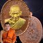 เหรียญเจริญพรล่าง หลวงปู่มหาศิลา สิริจันโท สวนสงฆ์แกเปะ วัดโพธิ์ศรีสะอาด จ.กาฬสินธุ์ เนื้อทองแดงหน้ากากทองทิพย์